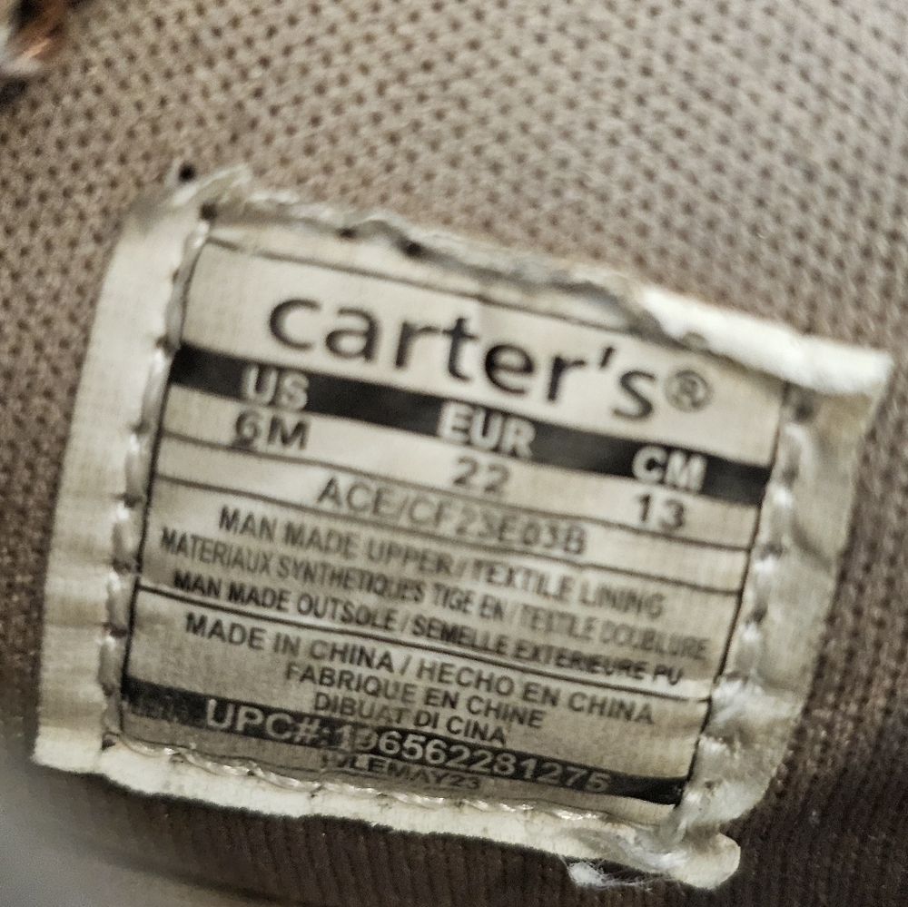 Carter's Brown Shoes Sz 6 - Picture 5 of 5